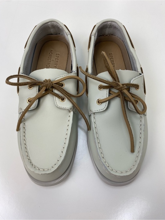 Sperry Shoes - Sperry x Nordstrom Leather Boat Shoes in Cream with Tan Insole